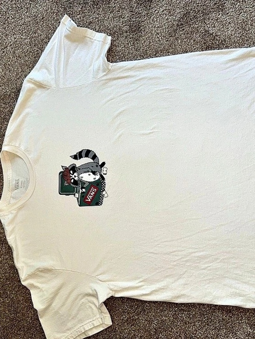 Vans Dumpster Raccoon T-Shirt White Large